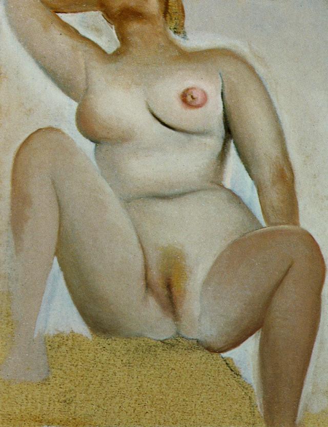 Wikioo.org – La Enciclopedia de las Bellas Artes - Pintura, Obras de arte de Salvador Dali - femenino sentado desnudo alrededor de a  1960