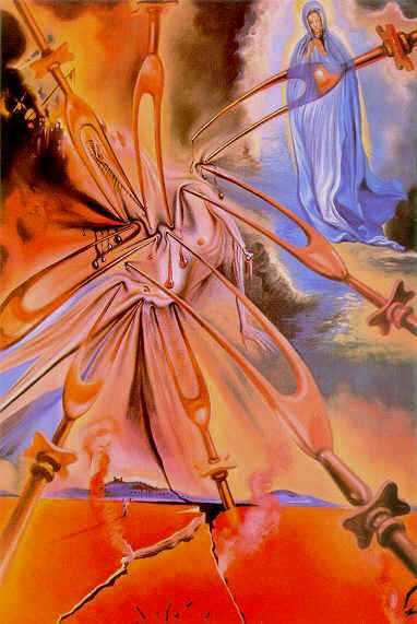 Wikoo.org - موسوعة الفنون الجميلة - اللوحة، العمل الفني Salvador Dali - Vision of Fatima, 1962