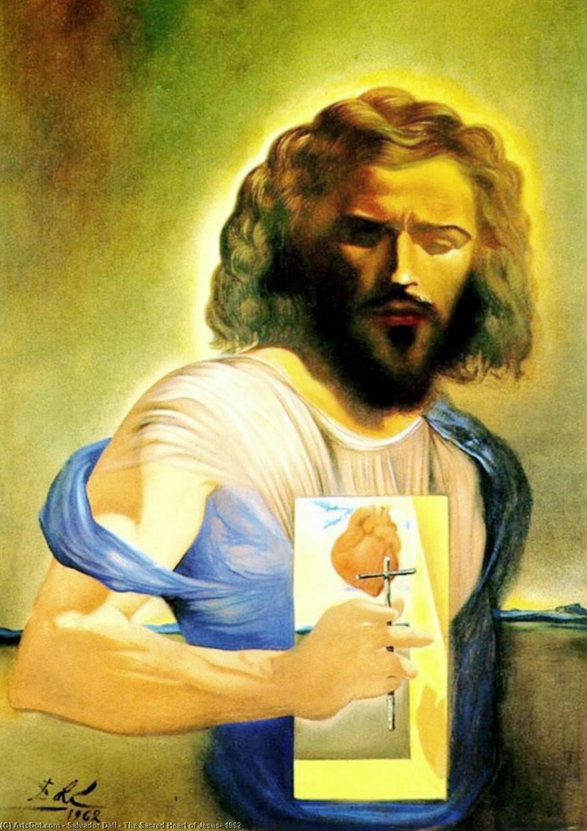 Wikioo.org - The Encyclopedia of Fine Arts - Painting, Artwork by Salvador Dali - The Sacred Heart of Jesus, 1962
