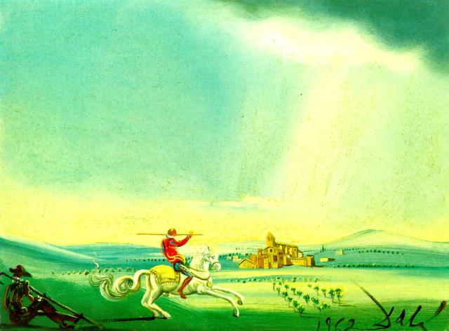 WikiOO.org – 美術百科全書 - 繪畫，作品 Salvador Dali - 圣乔治 和  的  龙  1962
