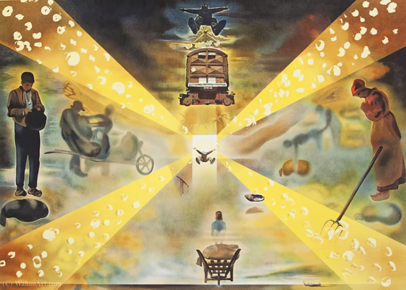 Wikioo.org - The Encyclopedia of Fine Arts - Painting, Artwork by Salvador Dali - The Railway Station at Perpignan, 1965