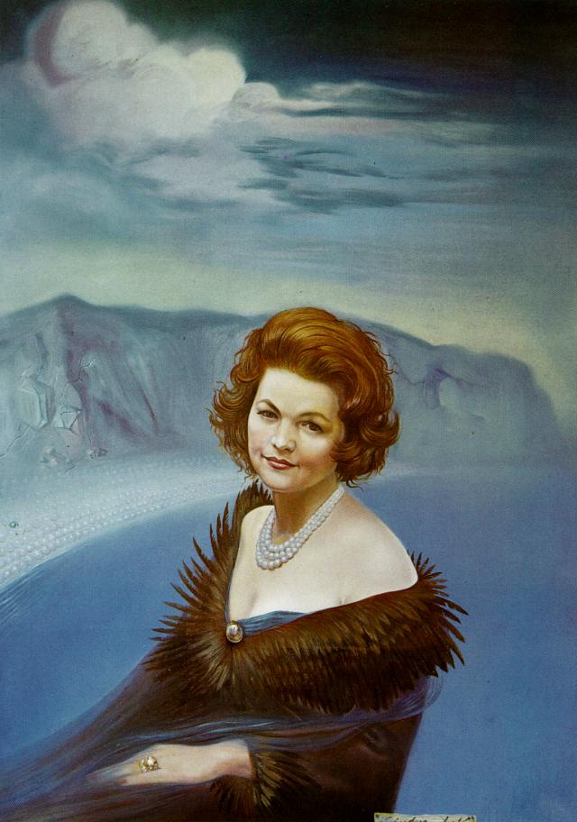 Wikioo.org - The Encyclopedia of Fine Arts - Painting, Artwork by Salvador Dali - Portrait of Mrs. Ruth Daponte, 1965
