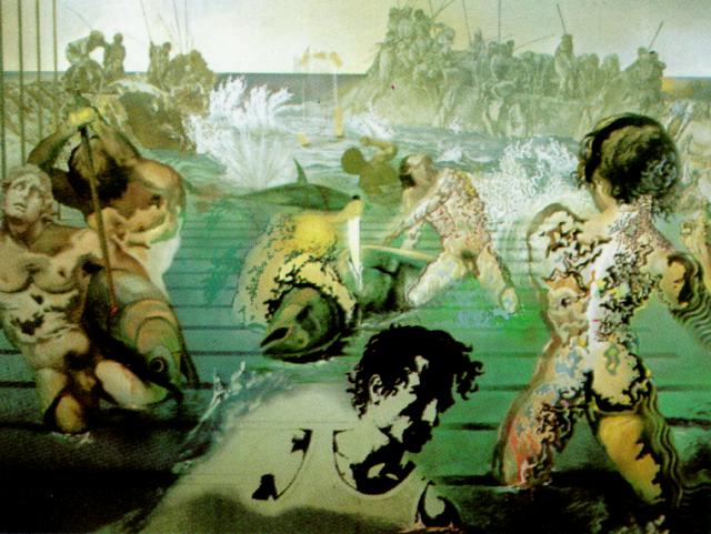 Wikioo.org - Die Enzyklopädie bildender Kunst - Malerei, Kunstwerk von Salvador Dali - Thunfisch Fischen  erweiterte  staat  um  1966-67