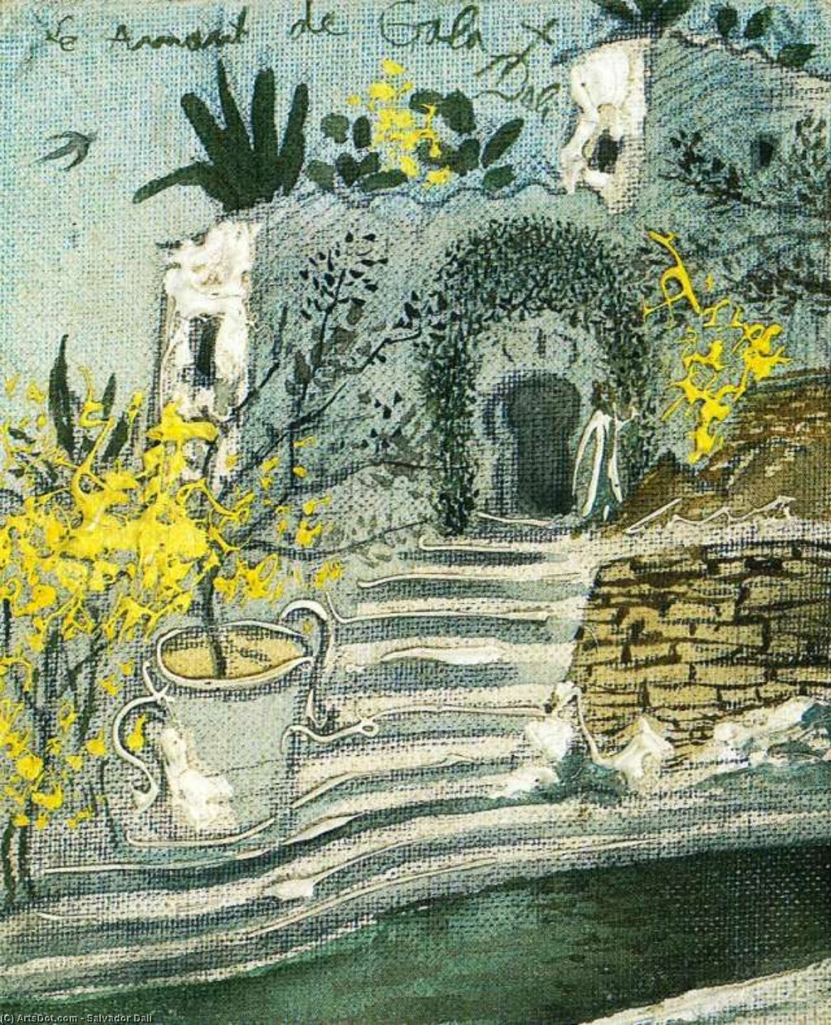 Wikioo.org – La Enciclopedia de las Bellas Artes - Pintura, Obras de arte de Salvador Dali - La piscina en Port Lligat 1969-70