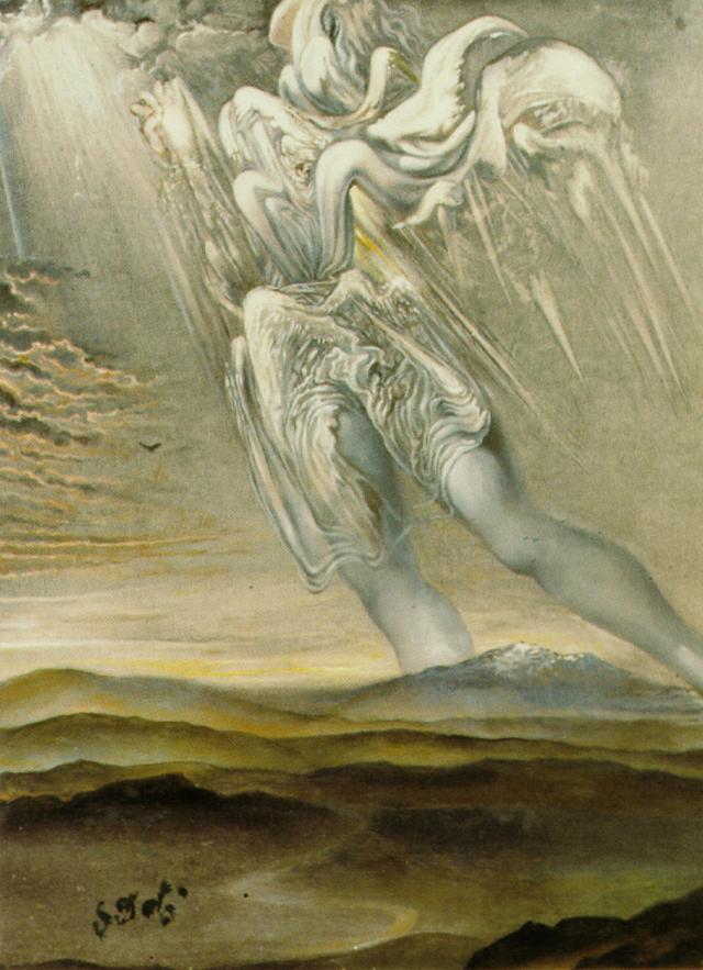 Wikioo.org - The Encyclopedia of Fine Arts - Painting, Artwork by Salvador Dali - Untitled (Surrealist Angel), circa 1969