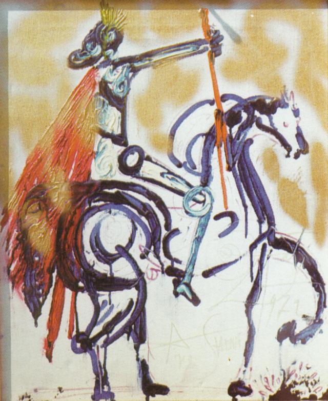 Wikioo.org - The Encyclopedia of Fine Arts - Painting, Artwork by Salvador Dali - Trajan on Horseback, 1972