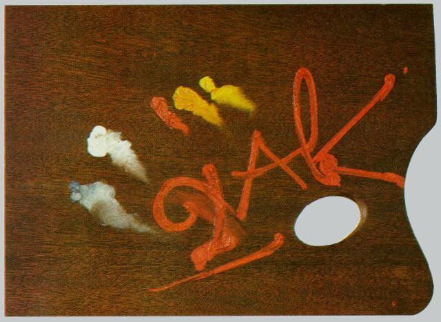 Wikioo.org - Bách khoa toàn thư về mỹ thuật - Vẽ tranh, Tác phẩm nghệ thuật Salvador Dali - 'DalH' Palette. Frontispiece for the outline of 'The Key DalH Paintings', 1972