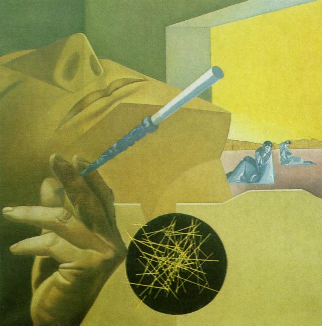 Wikioo.org - The Encyclopedia of Fine Arts - Painting, Artwork by Salvador Dali - The Sleeping Smoker, circa 1972-73