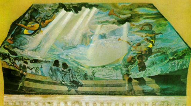 Wikioo.org - The Encyclopedia of Fine Arts - Painting, Artwork by Salvador Dali - Palace of the Winds (ceiling painting in the Teatro Museo DalH, detail), 1972-73
