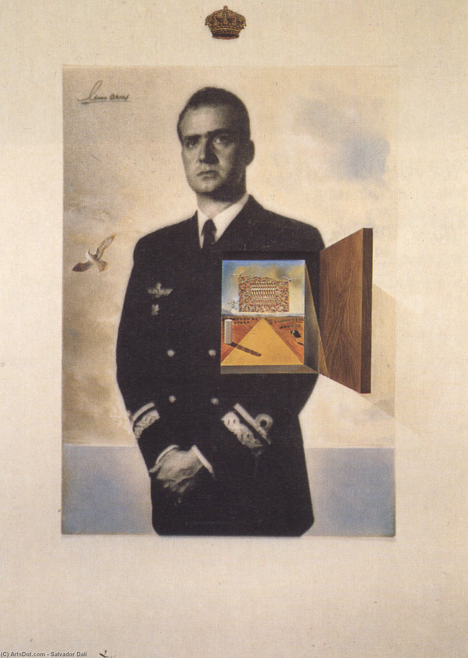Wikioo.org – La Enciclopedia de las Bellas Artes - Pintura, Obras de arte de Salvador Dali - el príncipe de sleep ( El principe delaware ensueno ) , 1973-79
