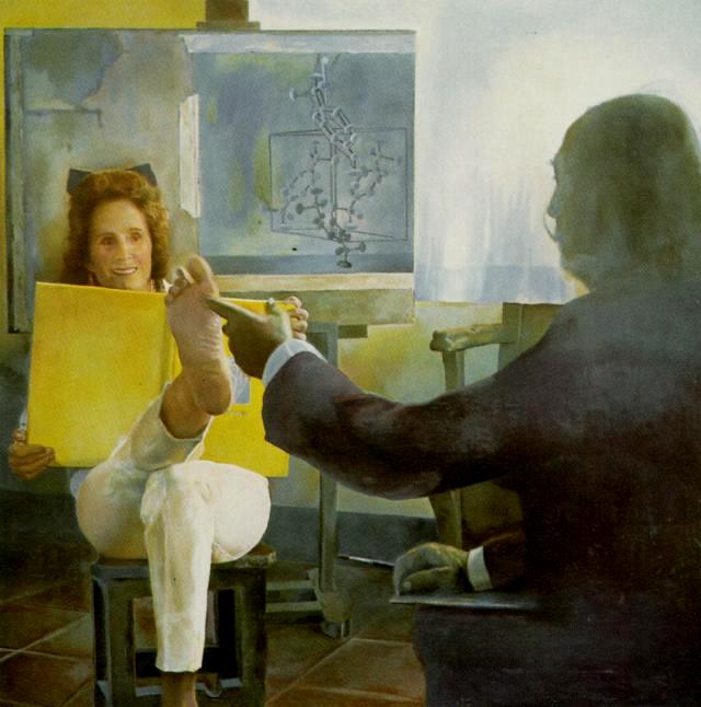 Wikioo.org - Bách khoa toàn thư về mỹ thuật - Vẽ tranh, Tác phẩm nghệ thuật Salvador Dali - Gala's Foot (right panel), 1974