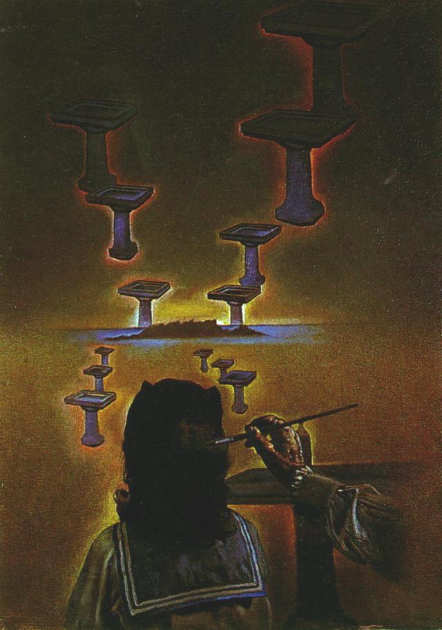 WikiOO.org - אנציקלופדיה לאמנויות יפות - ציור, יצירות אמנות Salvador Dali - The Wash Basin (stereoscopic work, left component), 1976