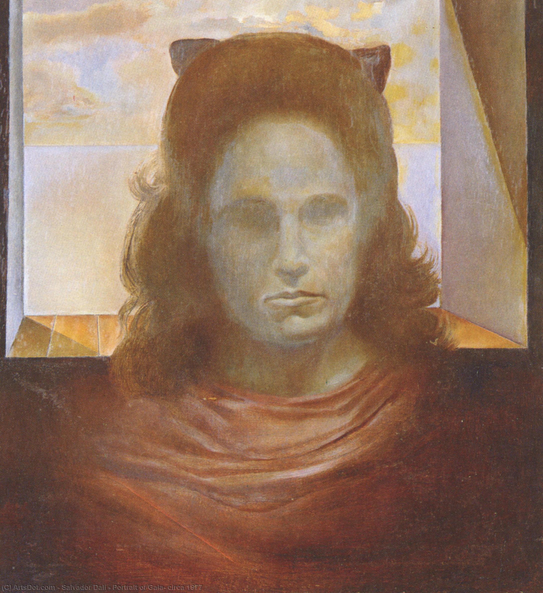 Wikioo.org - The Encyclopedia of Fine Arts - Painting, Artwork by Salvador Dali - Portrait of Gala, circa 1977