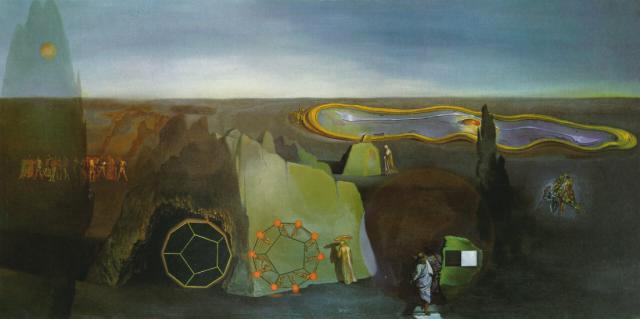 Wikioo.org - Die Enzyklopädie bildender Kunst - Malerei, Kunstwerk von Salvador Dali - Auf der suche nach der  vierte  Abmessung  1979