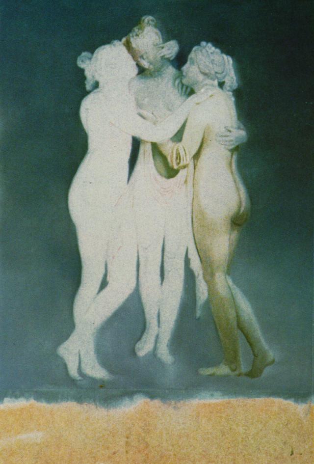 Wikioo.org – La Enciclopedia de las Bellas Artes - Pintura, Obras de arte de Salvador Dali - tres gracias de canova ( inconcluso ) , 1979