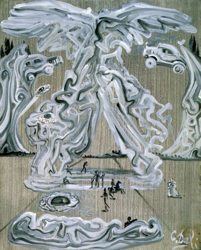 WikiOO.org - Encyclopedia of Fine Arts - Maľba, Artwork Salvador Dali - Double Victory of Gaudi, 1982