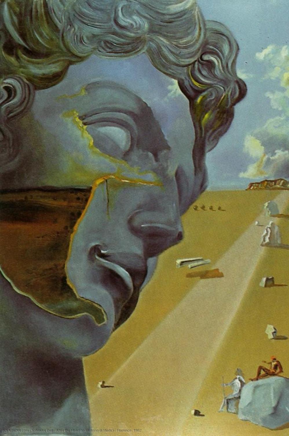 WikiOO.org - Encyclopedia of Fine Arts - Maleri, Artwork Salvador Dali - After the Head of 'Giuliano di Medici', Florence, 1982