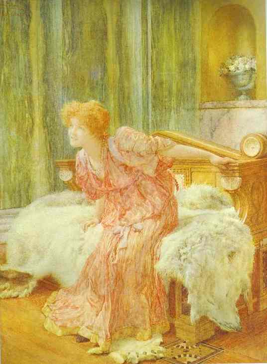 Wikioo.org - The Encyclopedia of Fine Arts - Painting, Artwork by Lawrence Alma-Tadema - Nobody Asked You, Sir! She Said