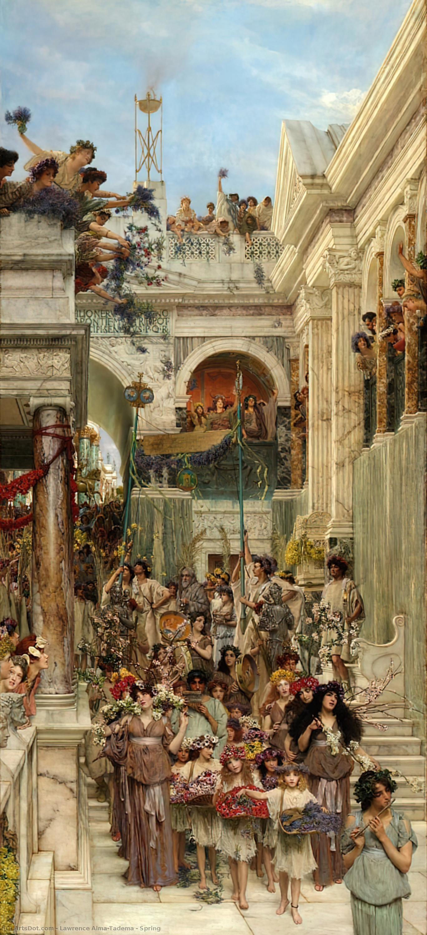 Wikioo.org - The Encyclopedia of Fine Arts - Painting, Artwork by Lawrence Alma-Tadema - Spring