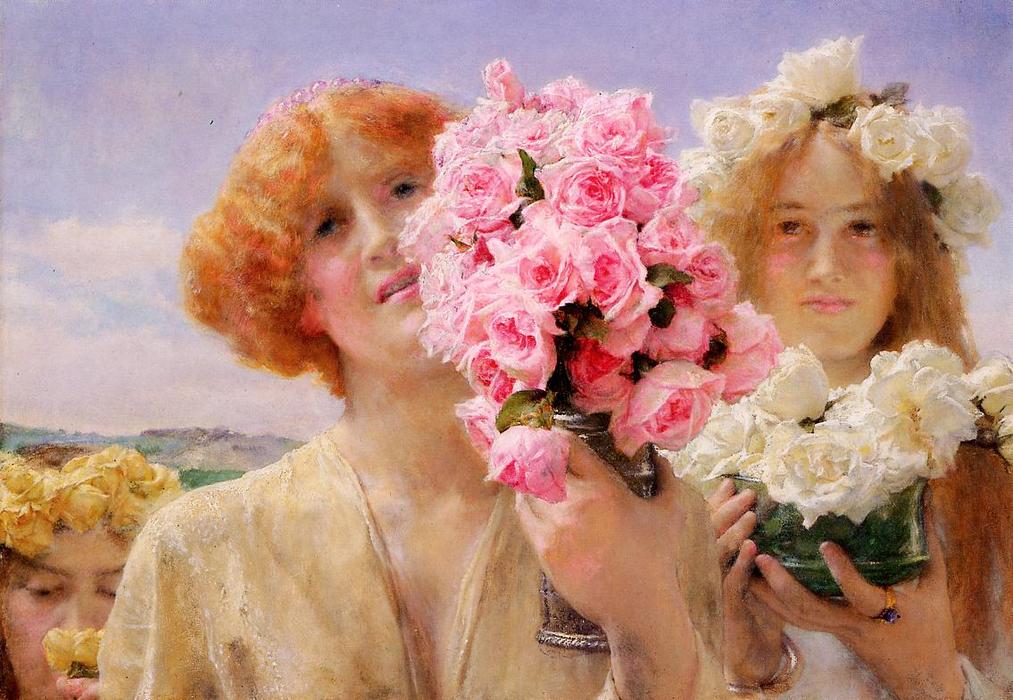 Wikioo.org - The Encyclopedia of Fine Arts - Painting, Artwork by Lawrence Alma-Tadema - Summer Offering
