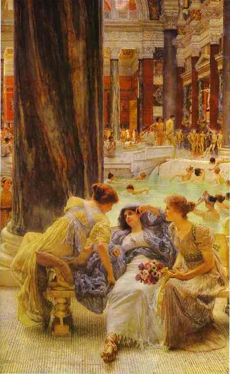 Wikioo.org - The Encyclopedia of Fine Arts - Painting, Artwork by Lawrence Alma-Tadema - The Baths of Caracalla