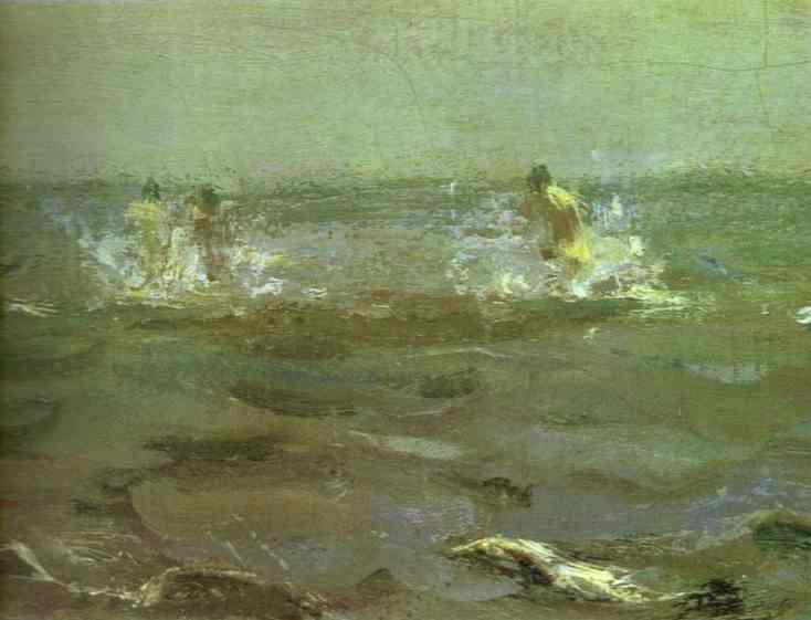 Wikioo.org - The Encyclopedia of Fine Arts - Painting, Artwork by Valentin Alexandrovich Serov - Bathing of a Horse. Detail