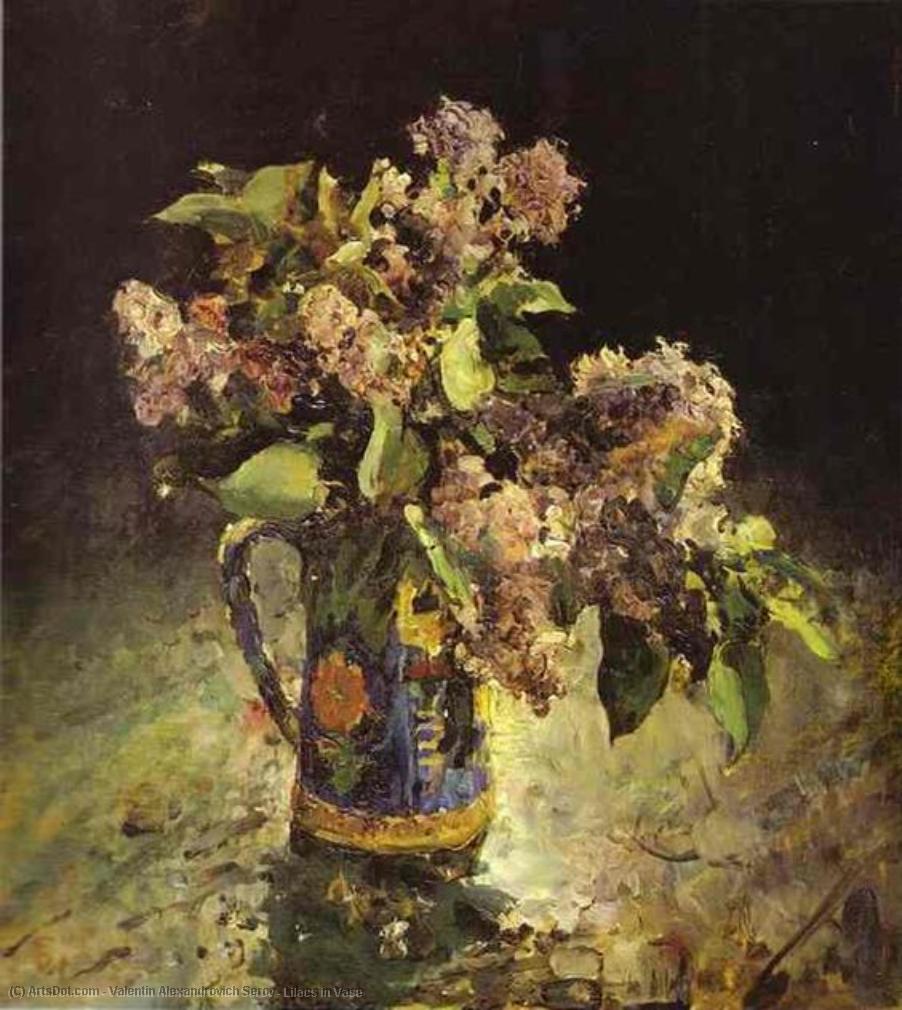 Wikioo.org - The Encyclopedia of Fine Arts - Painting, Artwork by Valentin Alexandrovich Serov - Lilacs in Vase