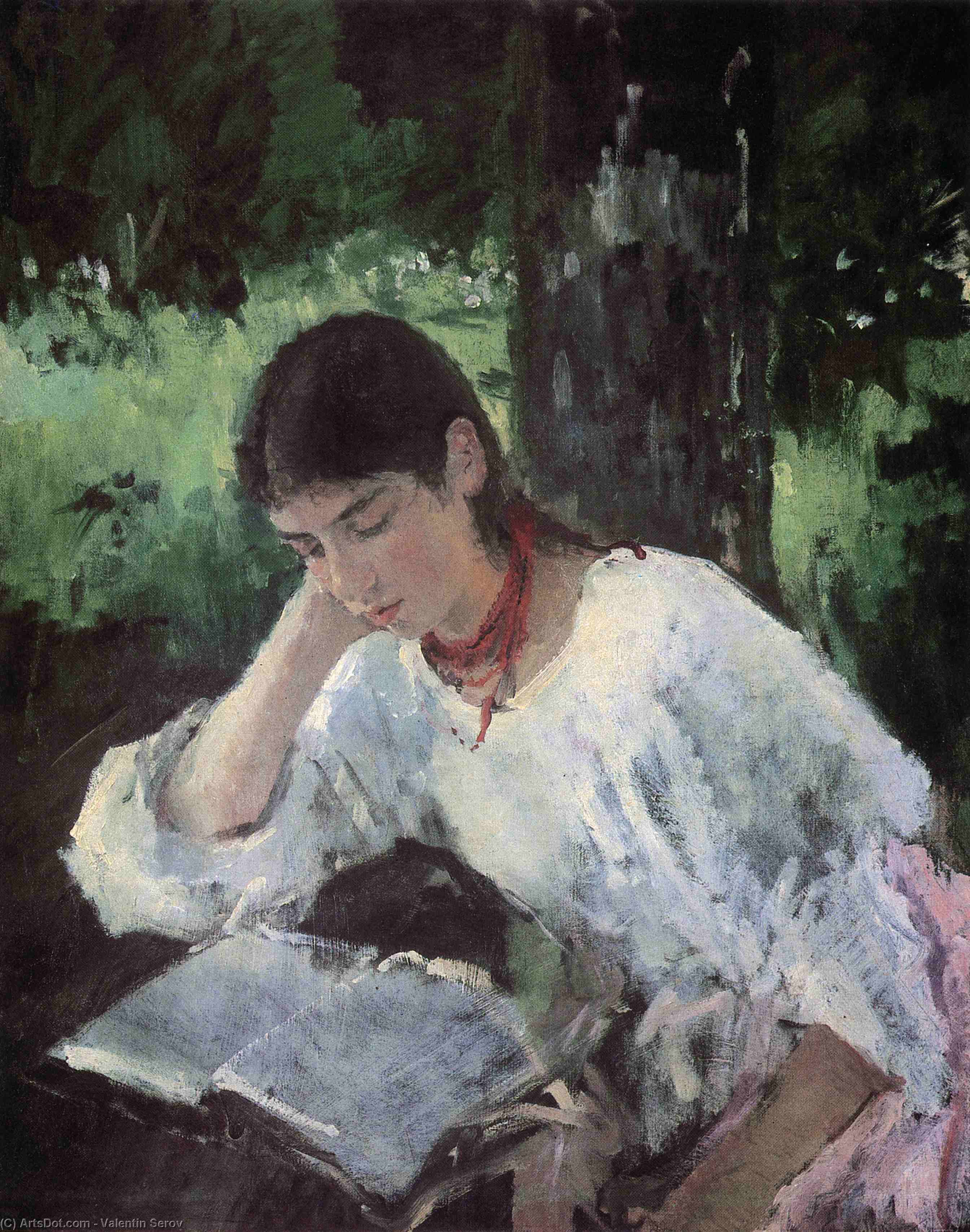 Wikioo.org - The Encyclopedia of Fine Arts - Painting, Artwork by Valentin Alexandrovich Serov - Portrait of Adelaida Simonovich