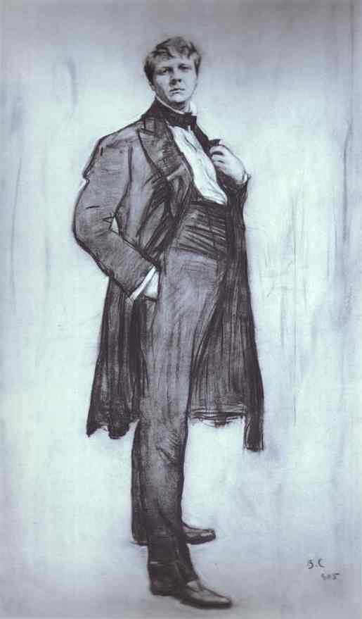 Wikioo.org - The Encyclopedia of Fine Arts - Painting, Artwork by Valentin Alexandrovich Serov - Portrait of Fedor Shalyapin