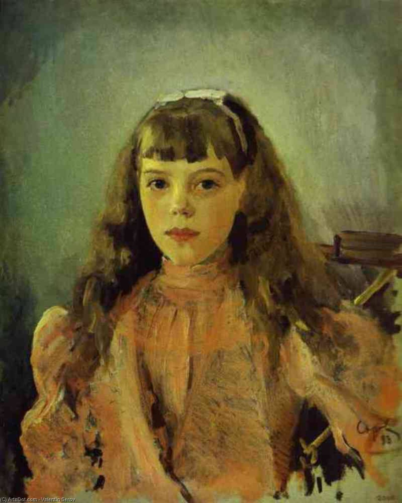 Wikioo.org – La Enciclopedia de las Bellas Artes - Pintura, Obras de arte de Valentin Alexandrovich Serov - Retrato de la Gran Duquesa Olga Alexandrovna