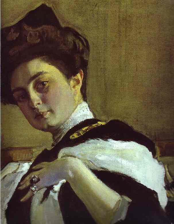 Wikioo.org - The Encyclopedia of Fine Arts - Painting, Artwork by Valentin Alexandrovich Serov - Portrait of Henrietta Girshman. Detail