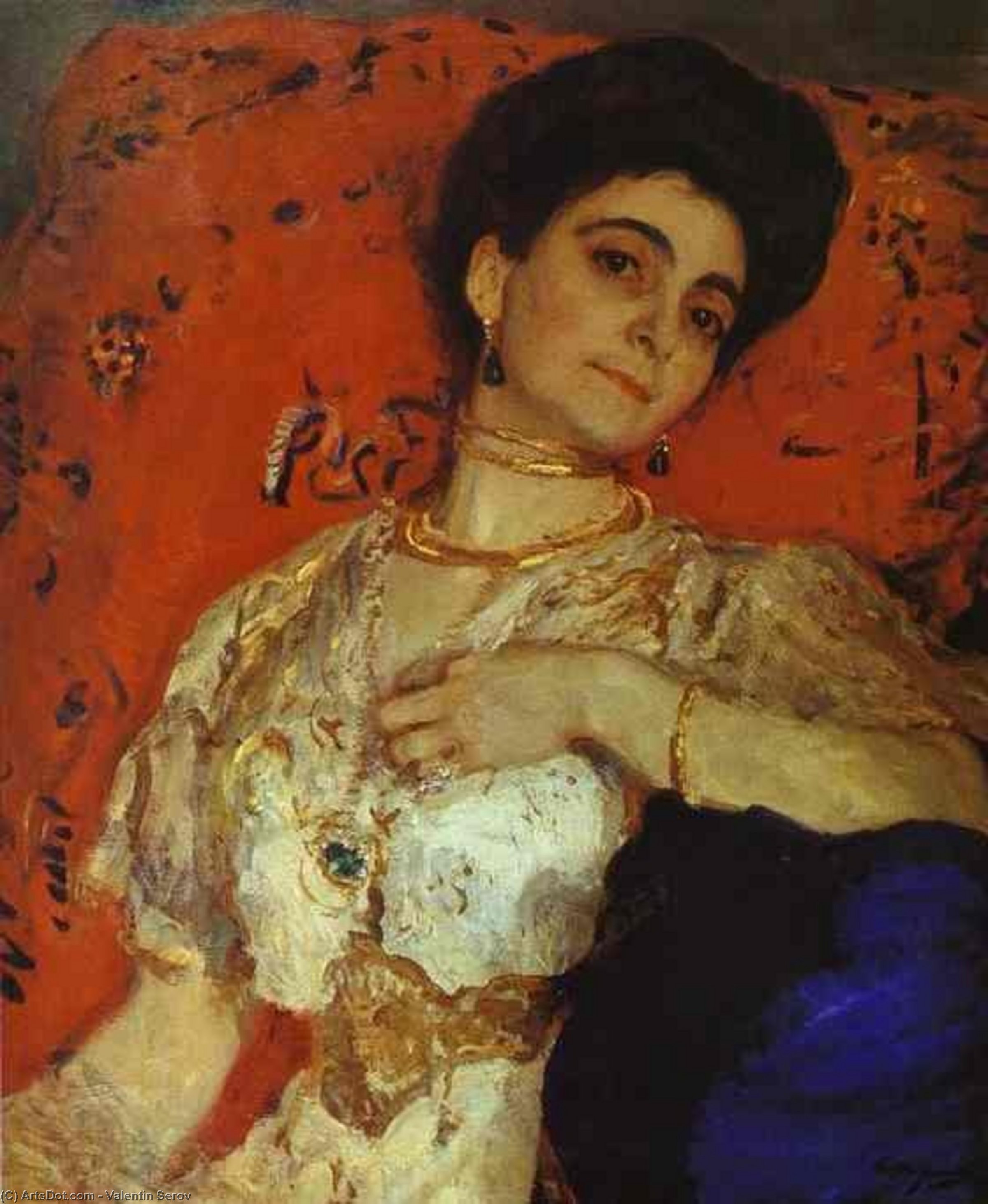 Wikioo.org - The Encyclopedia of Fine Arts - Painting, Artwork by Valentin Alexandrovich Serov - Portrait of Maria Akimova