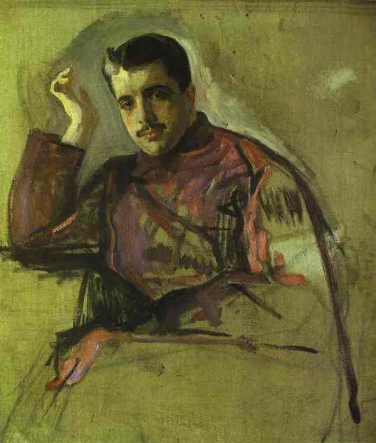WikiOO.org - Enciclopédia das Belas Artes - Pintura, Arte por Valentin Alexandrovich Serov - Portrait of Sergei (Serge) Diaghilev