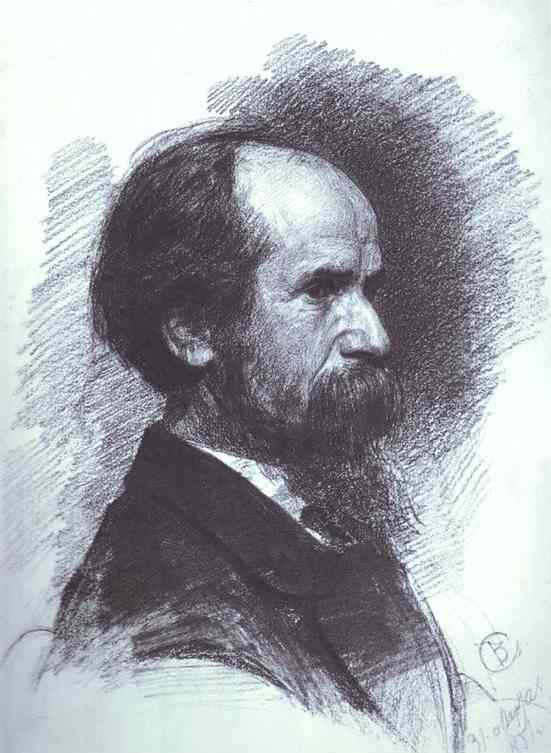WikiOO.org - Enciklopedija dailės - Tapyba, meno kuriniai Valentin Alexandrovich Serov - Portrait of the Artist Pavel Tchistyakov