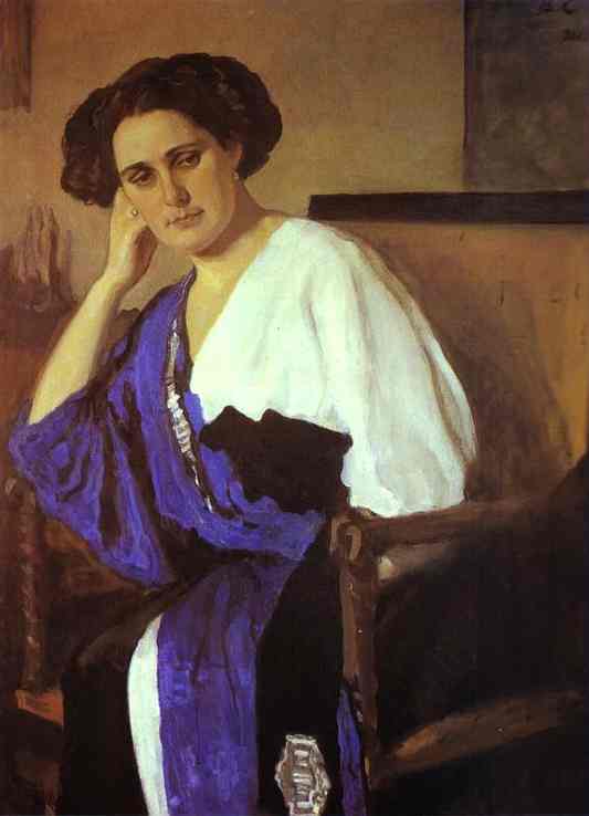 Wikioo.org - The Encyclopedia of Fine Arts - Painting, Artwork by Valentin Alexandrovich Serov - Portrait of Yelena Balina