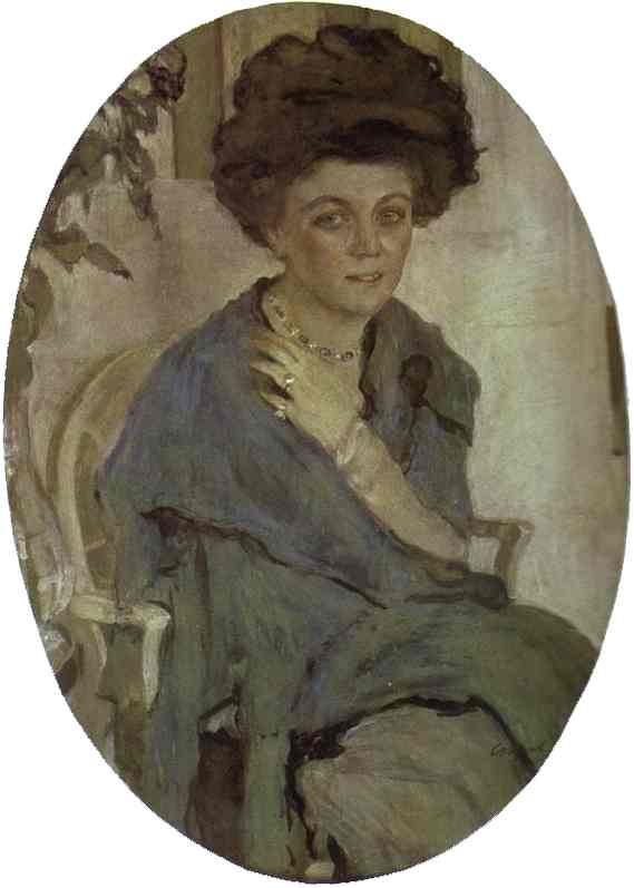 Wikioo.org - Encyklopedia Sztuk Pięknych - Malarstwo, Grafika Valentin Alexandrovich Serov - Portrait of Yelena Oliv