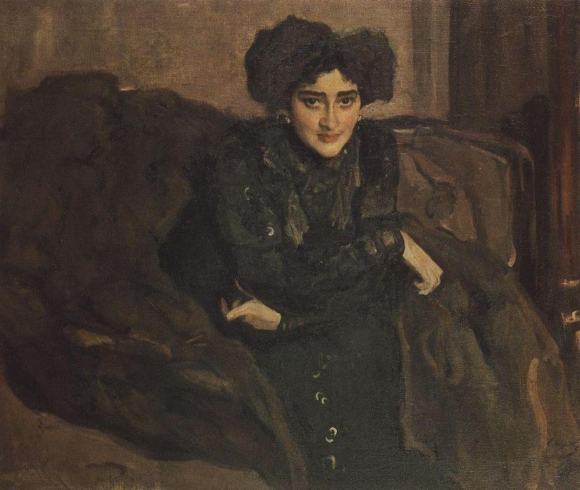 Wikioo.org - The Encyclopedia of Fine Arts - Painting, Artwork by Valentin Alexandrovich Serov - Portrait of Yevdokia Loseva