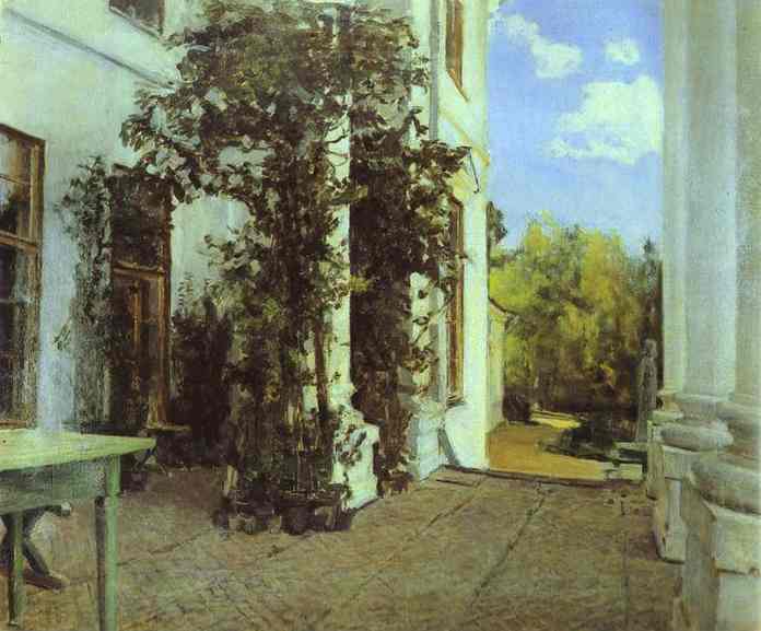 Wikioo.org – L'Encyclopédie des Beaux Arts - Peinture, Oeuvre de Valentin Alexandrovich Serov - Terrasse en Vvedensk