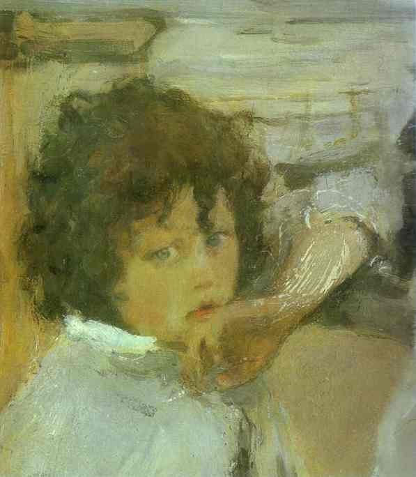 WikiOO.org - Encyclopedia of Fine Arts - Lukisan, Artwork Valentin Alexandrovich Serov - The Children. (Sasha Serov) Detail