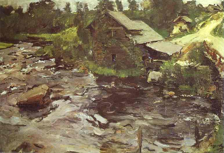 Wikioo.org - The Encyclopedia of Fine Arts - Painting, Artwork by Valentin Alexandrovich Serov - Watermill in Finland