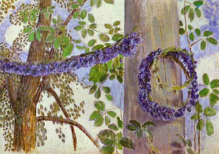 WikiOO.org - Encyclopedia of Fine Arts - Festés, Grafika Viktor Elpidiforovich Borisov Musatov - Garlands of Cornflowers