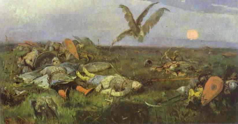 Wikioo.org - สารานุกรมวิจิตรศิลป์ - จิตรกรรม Victor Vasnetsov - After Prince Igor's Battle with the Polovtsy