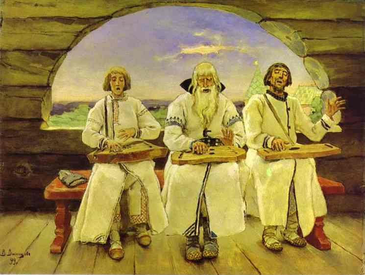 Wikioo.org - The Encyclopedia of Fine Arts - Painting, Artwork by Victor Vasnetsov - Dulcimer Players