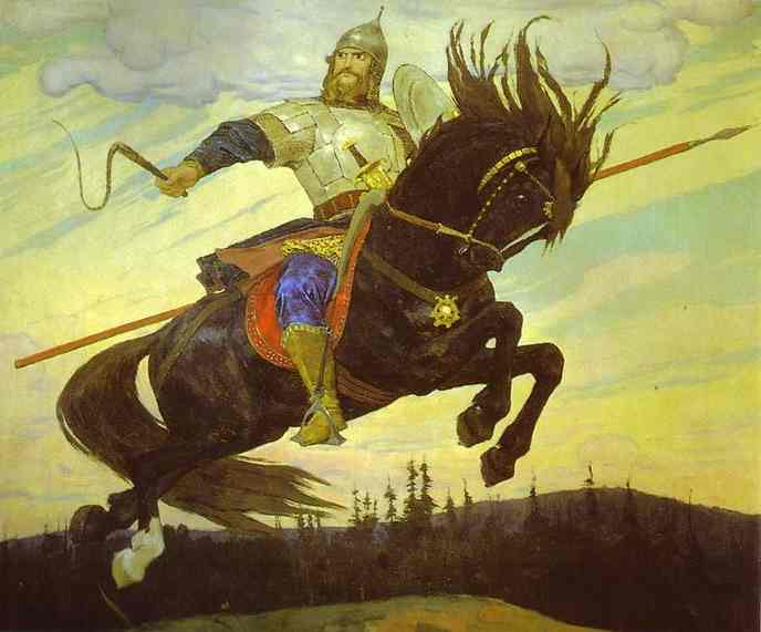 WikiOO.org - 백과 사전 - 회화, 삽화 Victor Vasnetsov - Knightly Galloping