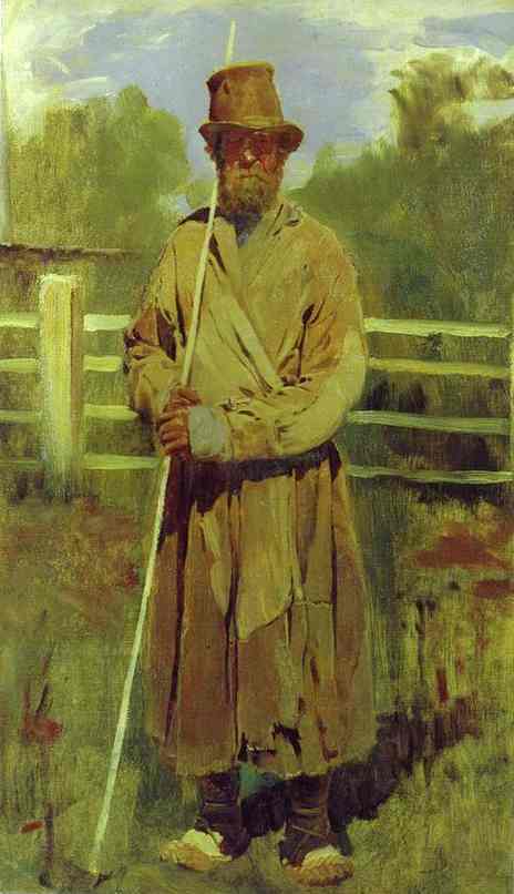 WikiOO.org - Encyclopedia of Fine Arts - Maľba, Artwork Victor Vasnetsov - Peasant with a Pole