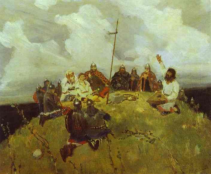Wikioo.org - The Encyclopedia of Fine Arts - Painting, Artwork by Victor Vasnetsov - The Bard Bayan