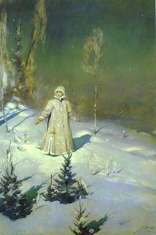Wikioo.org – La Enciclopedia de las Bellas Artes - Pintura, Obras de arte de Victor Vasnetsov - La doncella de la nieve