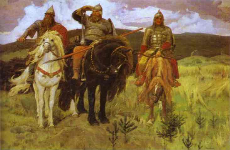 WikiOO.org - Encyclopedia of Fine Arts - Maľba, Artwork Victor Vasnetsov - Three Bogatyrs