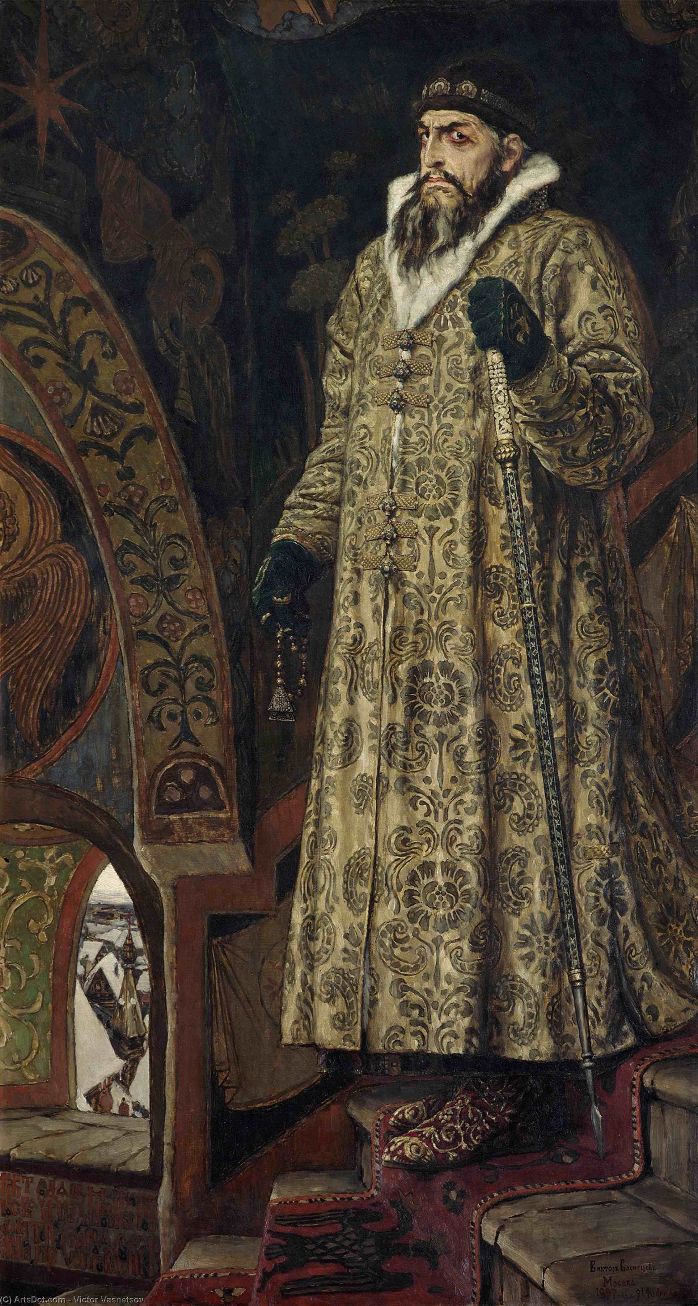 Wikioo.org – L'Encyclopédie des Beaux Arts - Peinture, Oeuvre de Victor Vasnetsov - Tsar Ivan IV le Terrible