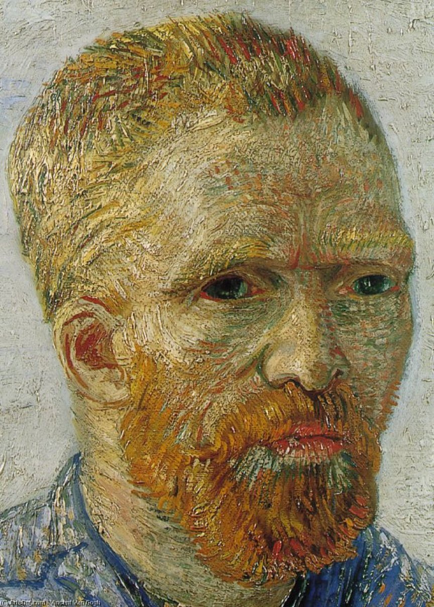 Wikoo.org - موسوعة الفنون الجميلة - اللوحة، العمل الفني Vincent Van Gogh - Self-Portrait as an Artist (Detail) [188